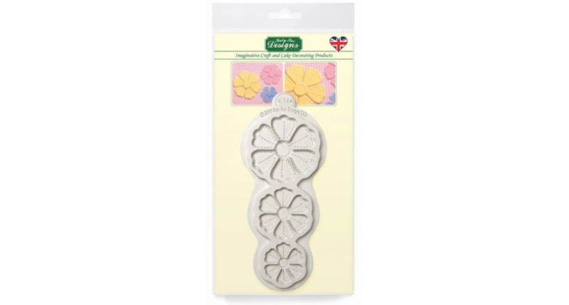 Stitched Flowers Silicone Mould by Katy Sue