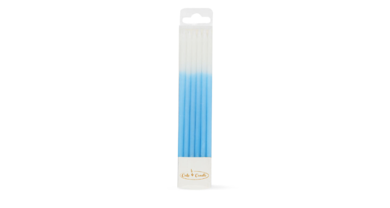 Blue Ombre Cake Candles (12 Pack)