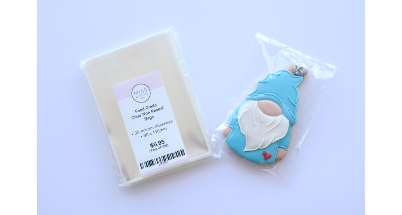 Food Grade Clear Non Reseal Cookie Bags 35 microns- 90mm x 130mm (Pack 100)