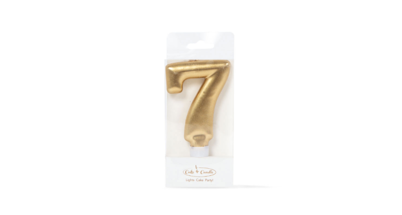 Gold Candle - Number 7