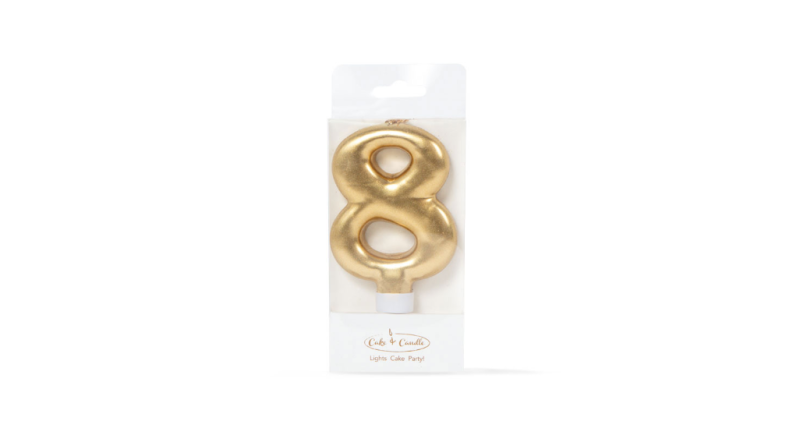 Gold Candle - Number 8