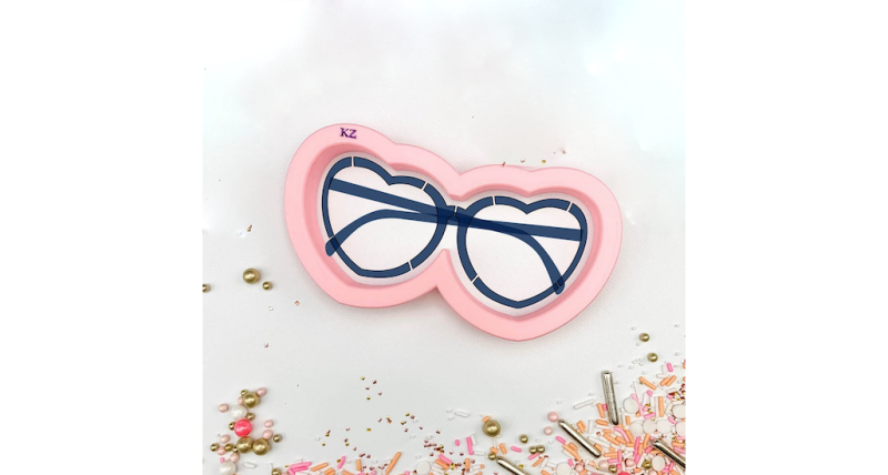 Heart Sunglasses Cutter with Stencil Set by Killer Zebras