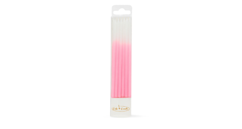 Pink Ombre Cake Candles (12 Pack)