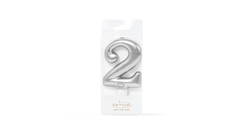 Silver Candle - Number 2