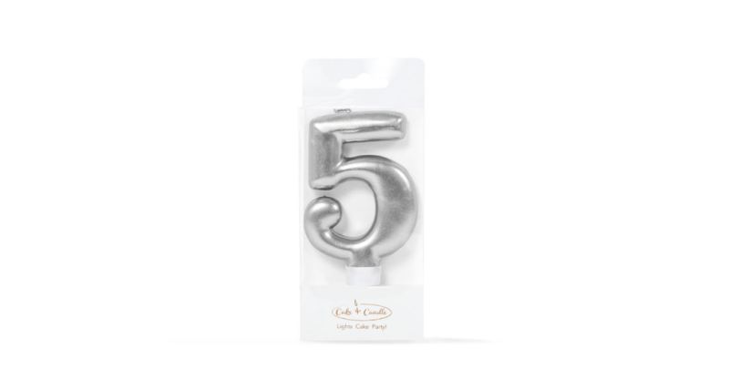 Silver Candle - Number 5