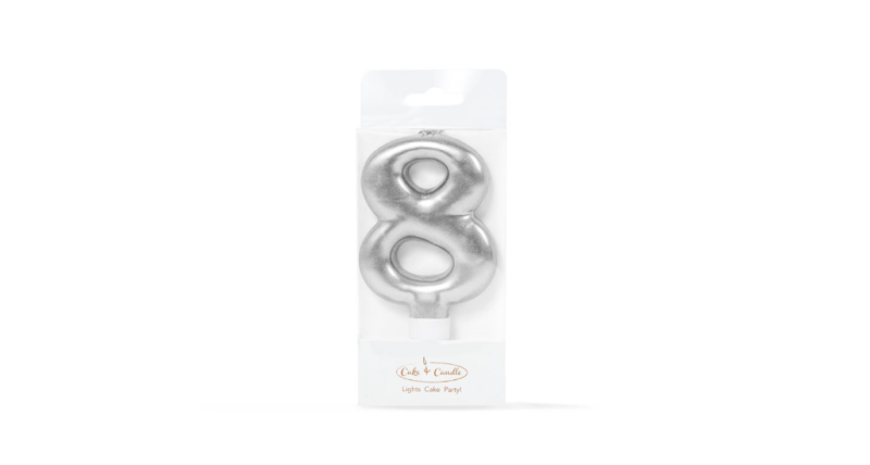 Silver Candle - Number 8