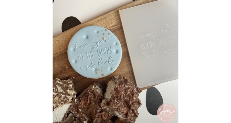 Love You To The Moon and Back Cookie Stamp by Sarah Maddison