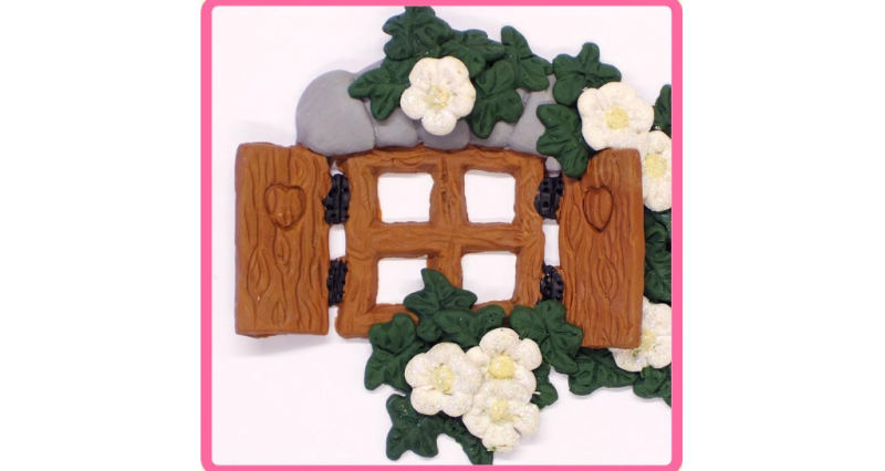 Sugar Buttons Enchanted Window & Flowers Silicone Mould by Katy Sue