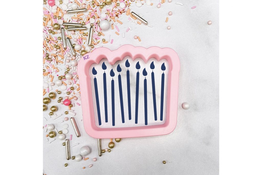 Birthday Candles Cutter with Stencil Set by Killer Zebras Miss Biscuit