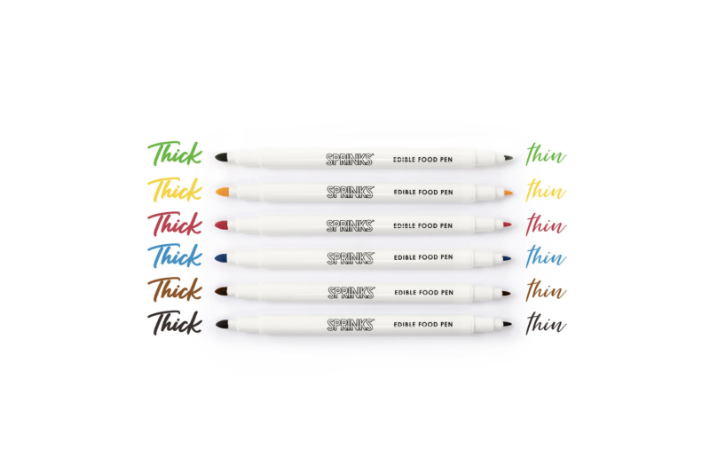 Sprinks Edible Food Pen Set - Primary Colours (6 Pack) - Image 2