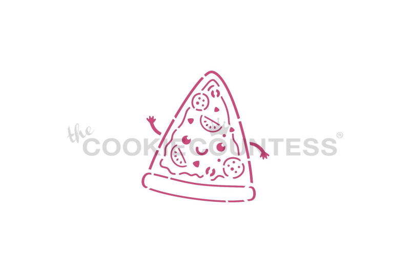 Cookie Countess 444 - Pizza PYO Stencil