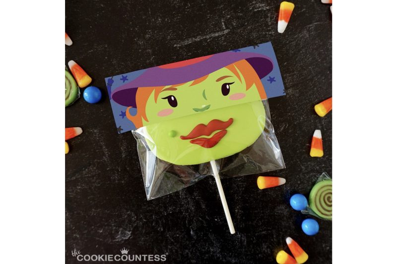 Cookie Countess Bag Topper - Funny Face Witch (50 Pack)