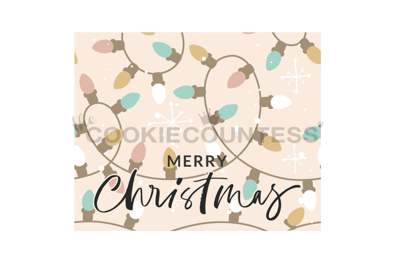 Cookie Countess Bag Topper - Modern Christmas Lights (50 Pack)
