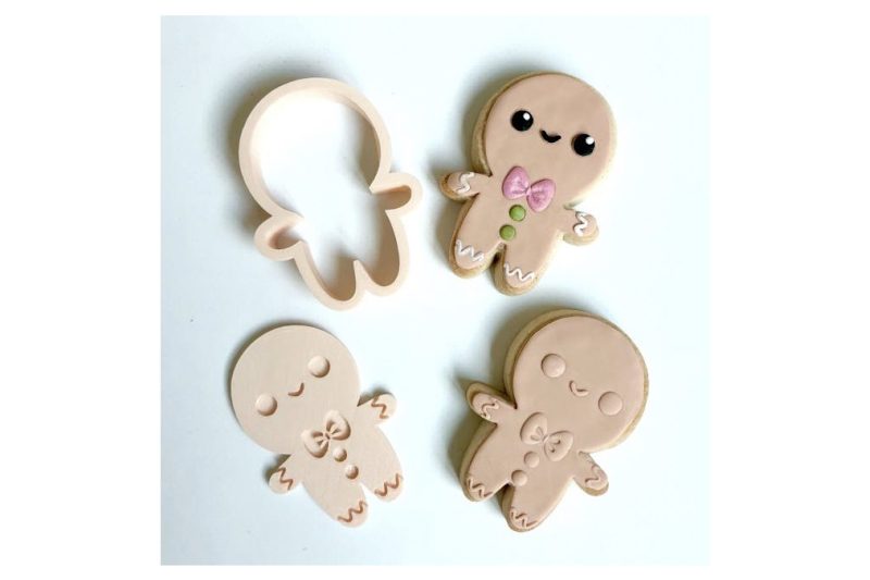 Mini Gingerbread Man Embosser and Cookie Cutter - Little Biskut