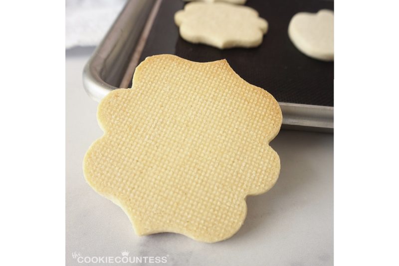 The texture of the mat will give your cookies a tidy woven design on the back.