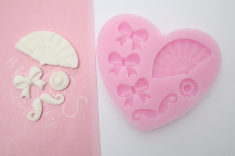 Fan and Bows Silicone Mould