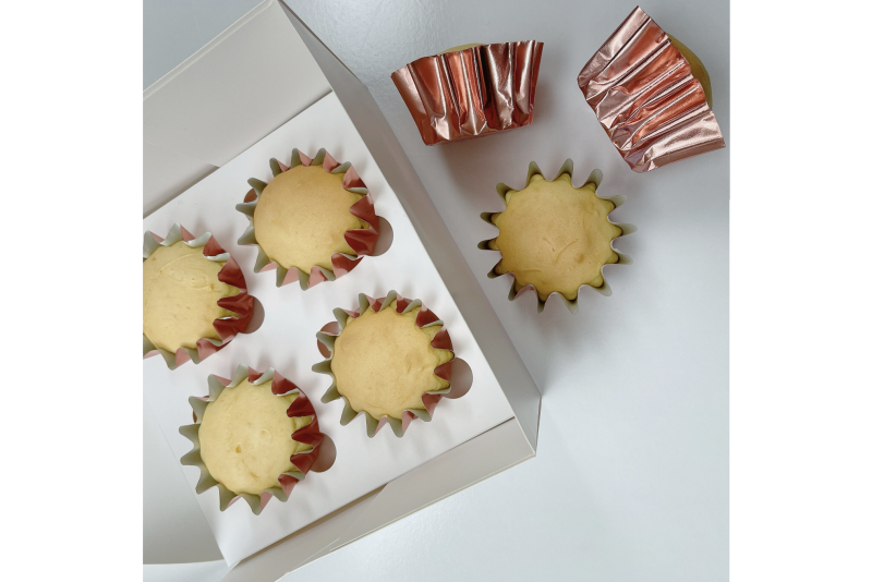 More Cuppies - Rose Gold Foil Parchment Ripple Cupcake Liners