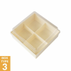 Wood Cookie Box 4.85in x 4.85in x 2.25in