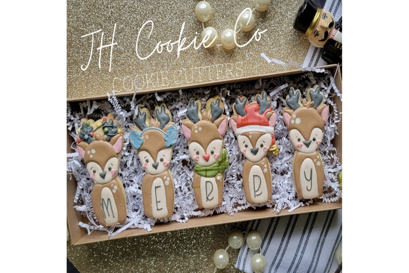 Reindeer JH Cookie Co Cutter Stick Set
