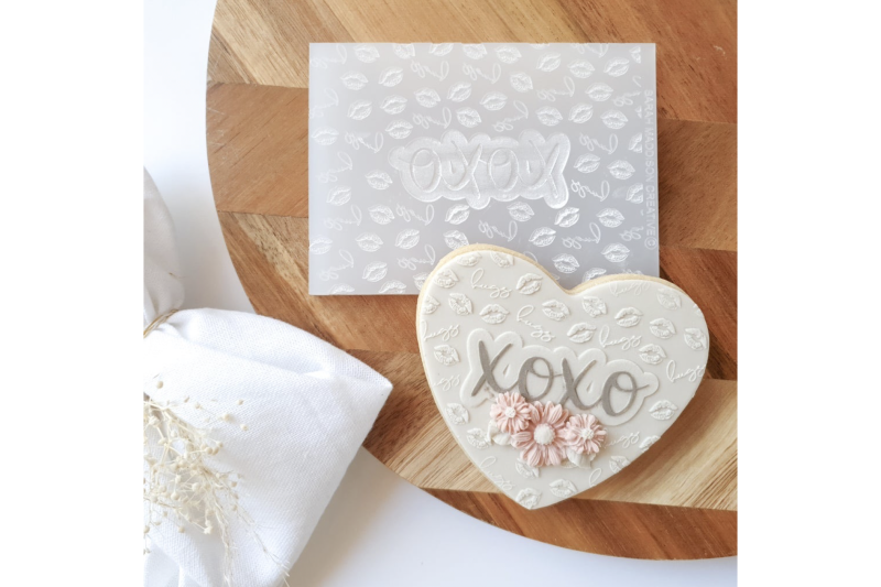 XOXO Hugs and Kisses Pattern Cookie Stamp by Sarah Maddison