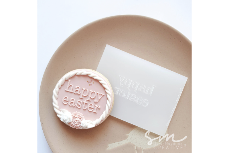 Happy Easter Serif Cookie Stamp by Sarah Maddison
