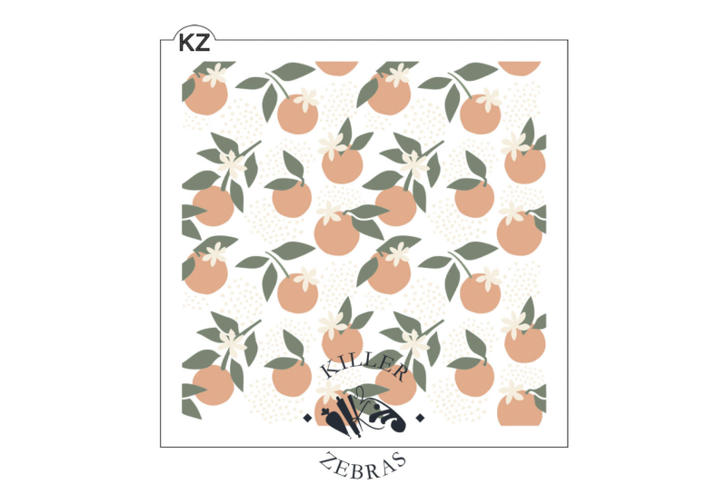 Killer Zebras - Clementine 3 Part Stencil