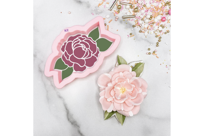 Peony Cookie Cutter by Killer Zebras (CUTTER ONLY)