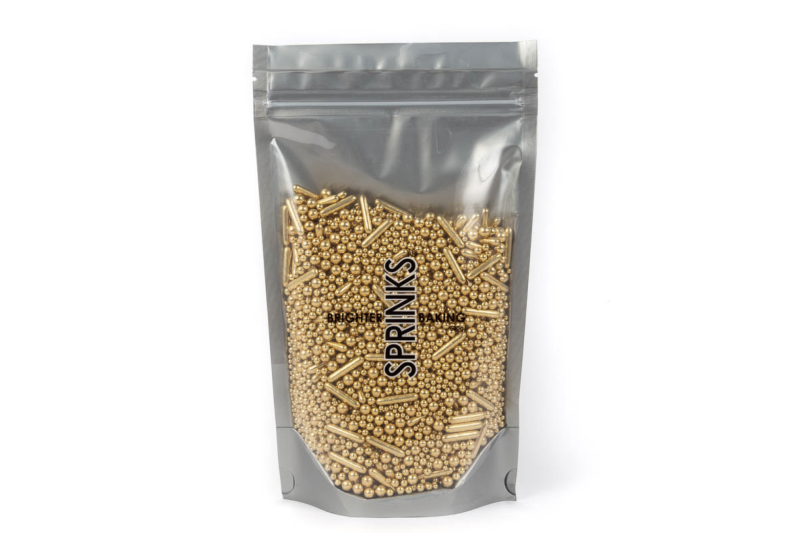 Sprinks Bubble and Bounce Shiny Gold Sprinkles (500g) - Image 2
