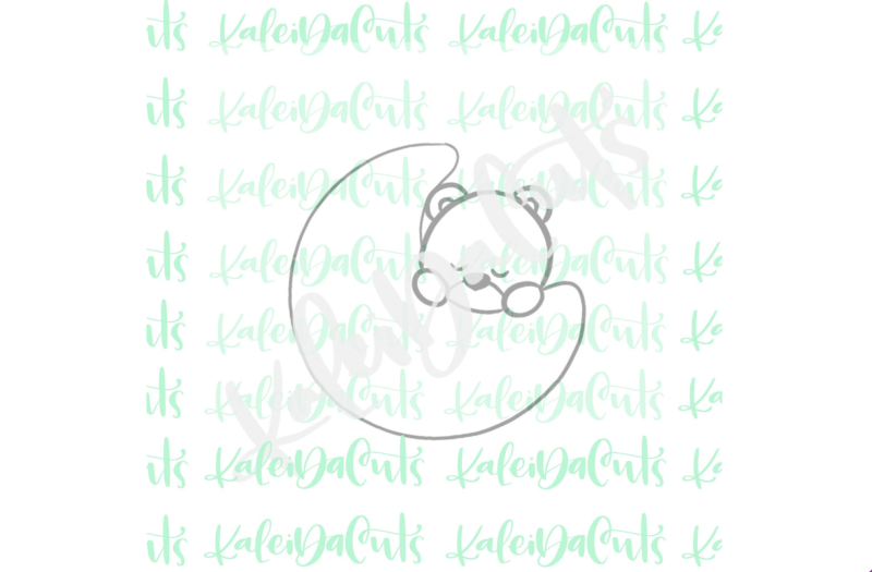 Bear Moon Standard Cookie Cutter by Kaleidacuts