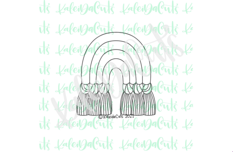 Chunky Tassel Rainbow Standard Cookie Cutter by Kaleidacuts