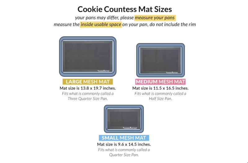 Cookie Countess - Mesh Non-Stick Baking Mat Medium - Image 4