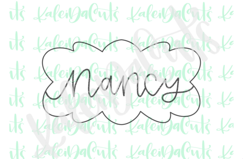 Nancy Plaque Standard Cookie Cutter by Kaleidacuts
