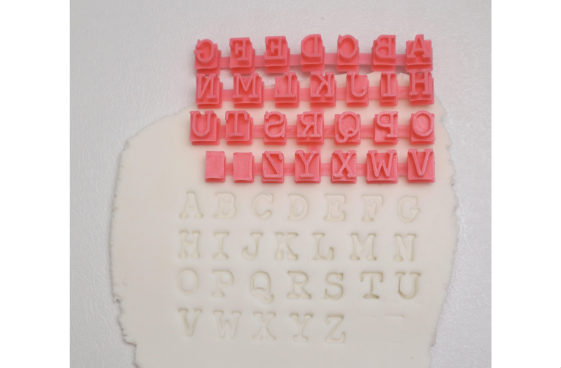 Typewriter Upper Case Letter Embosser Set