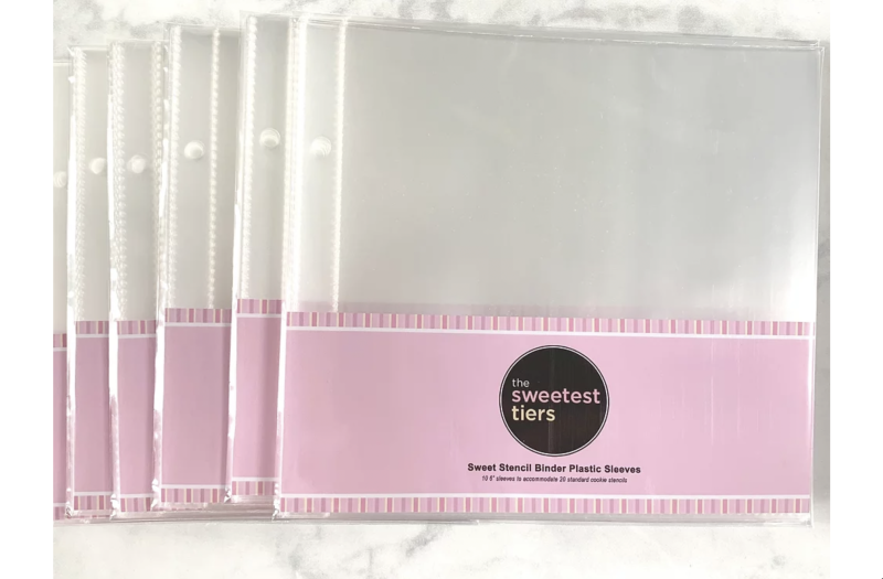 Stencil Sleeves for Sweet Stencil Binder (10 Pack) - The Sweetest Tiers