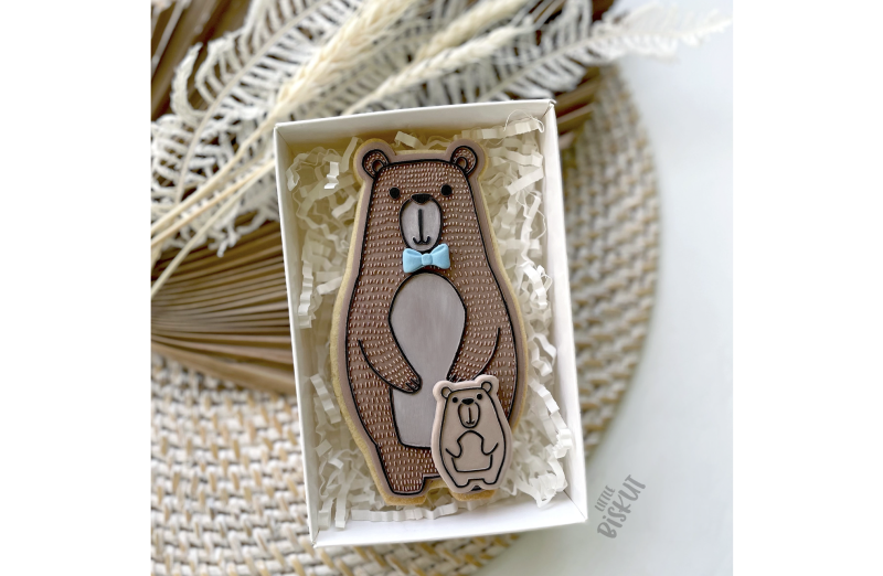 Bear and Cub Debosser and Cookie Cutter Set - Little Biskut