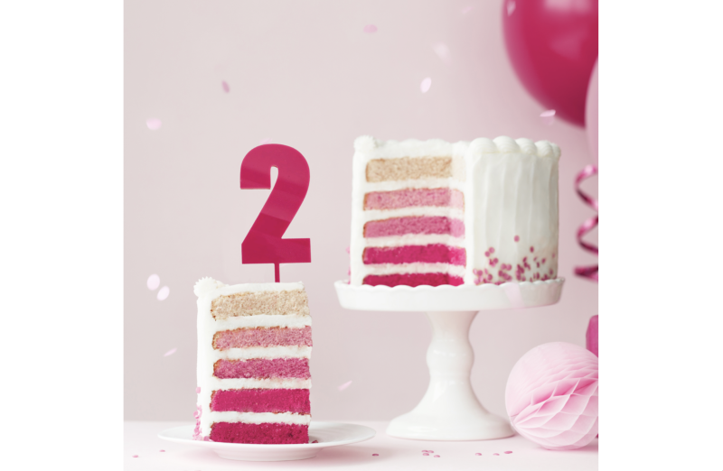 Mega Number Cake Topper - Pink (Numbers 0-9) - Image 4
