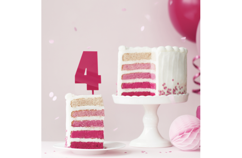Mega Number Cake Topper - Pink (Numbers 0-9) - Image 6