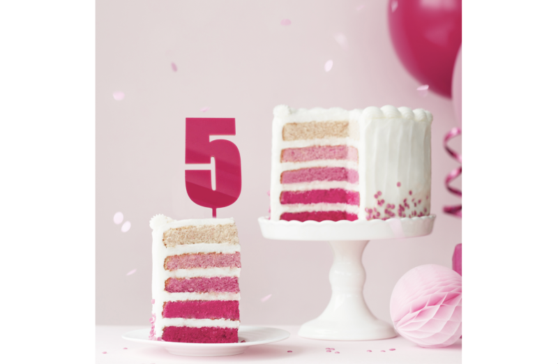 Mega Number Cake Topper - Pink (Numbers 0-9) - Image 7
