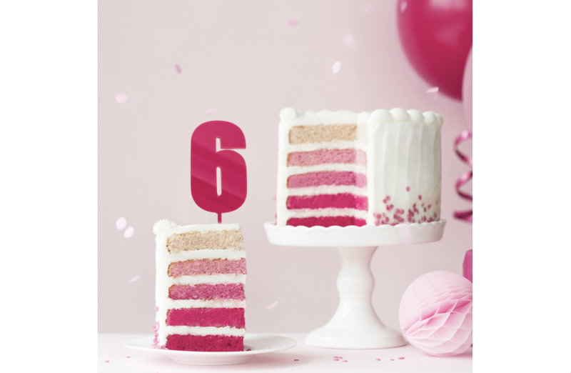 Mega Number Cake Topper - Pink (Numbers 0-9) - Image 8