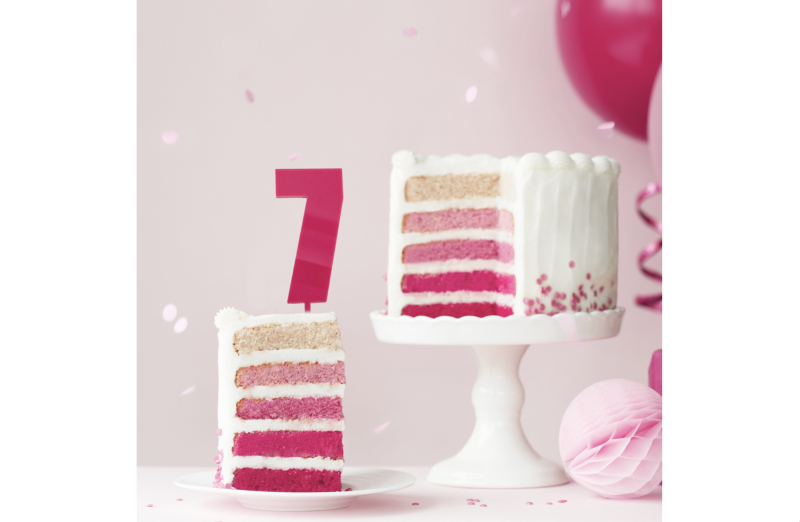 Mega Number Cake Topper - Pink (Numbers 0-9) - Image 9