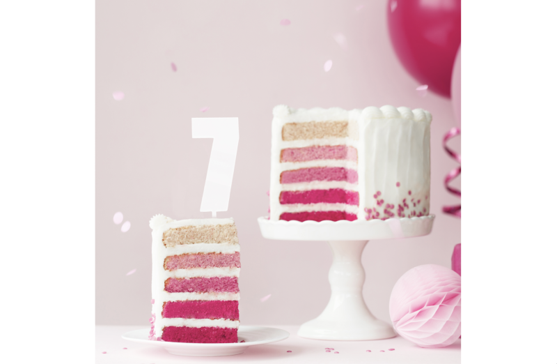 Mega Number Cake Topper - White (Numbers 0-9) - Image 9