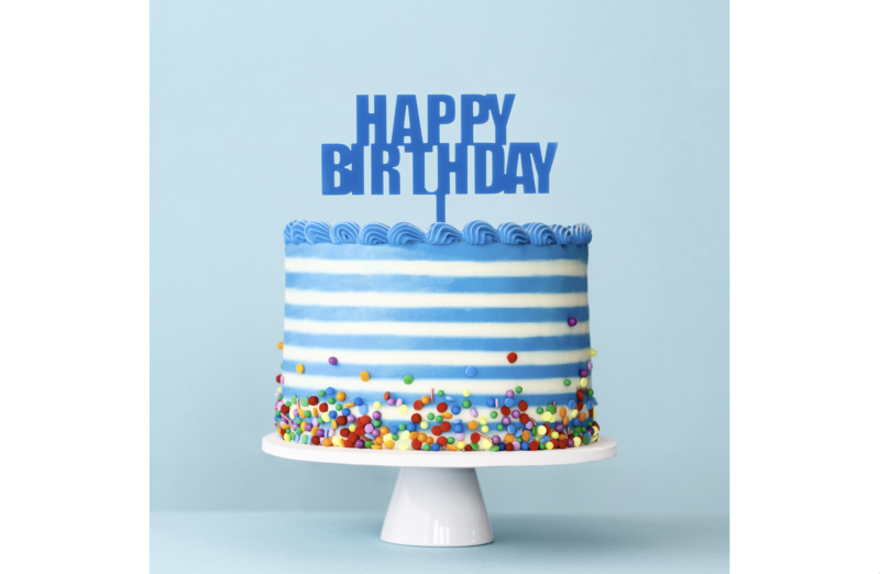 Bold Happy Birthday Cake Topper - Image 2