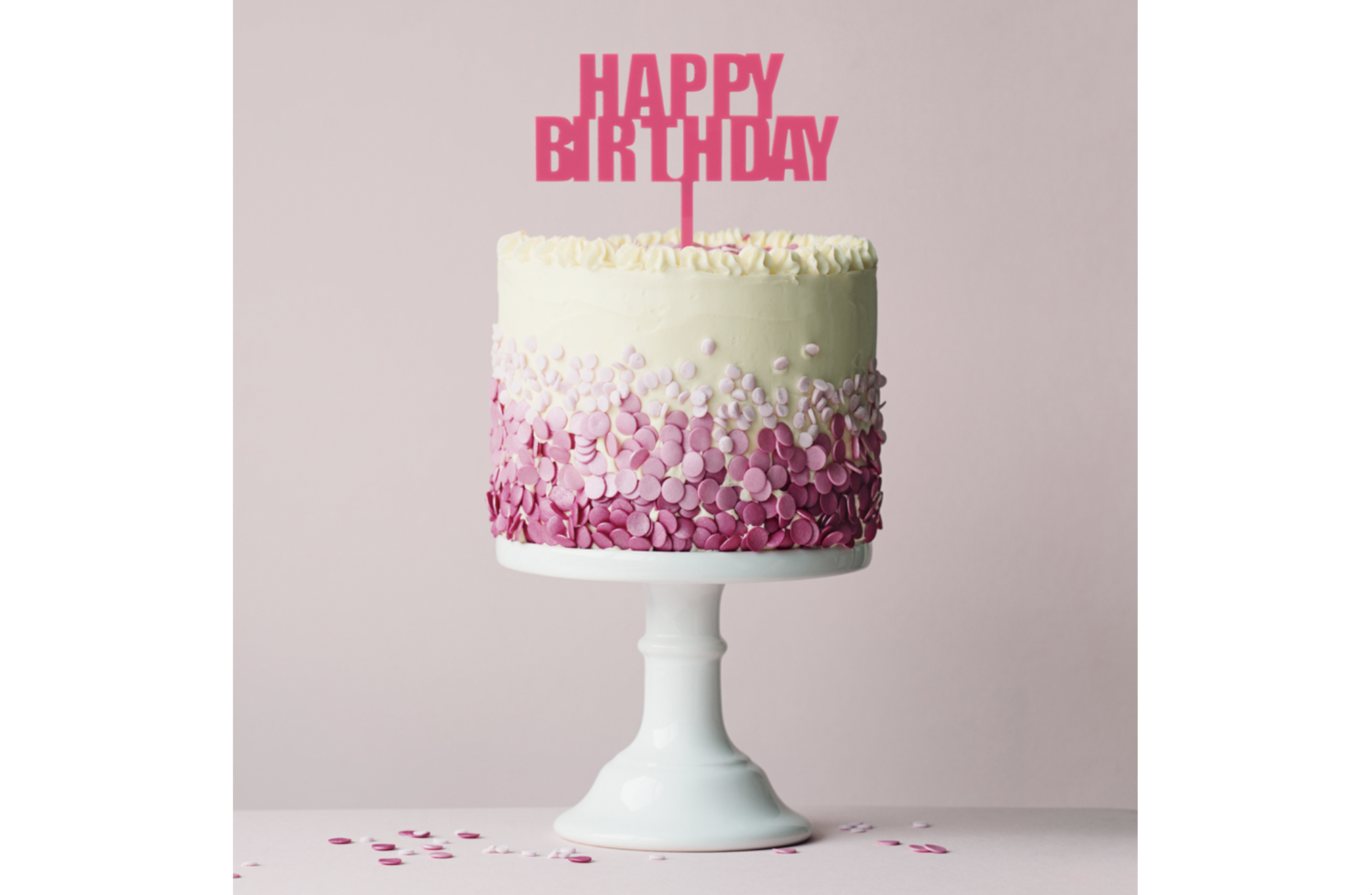 Cake Topper - Happy Birthday Bold