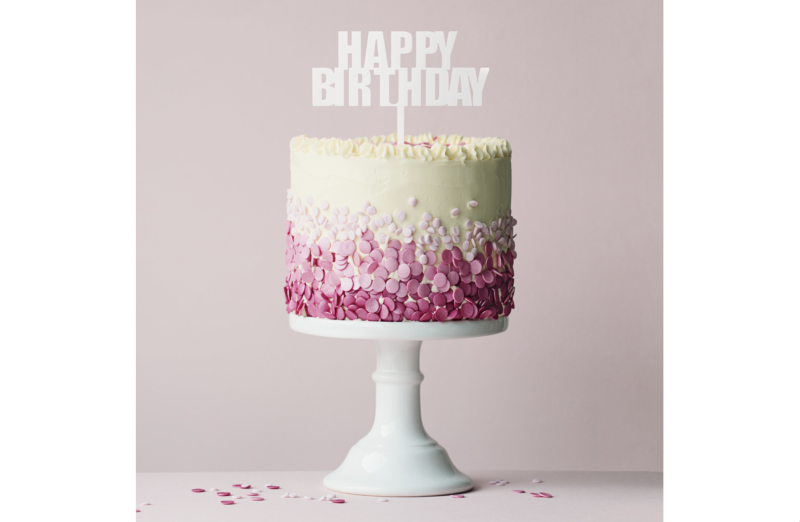 Bold Happy Birthday Cake Topper