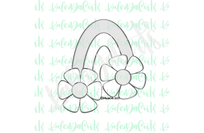 Daisy Rainbow Small Cookie Cutter by Kaleidacuts