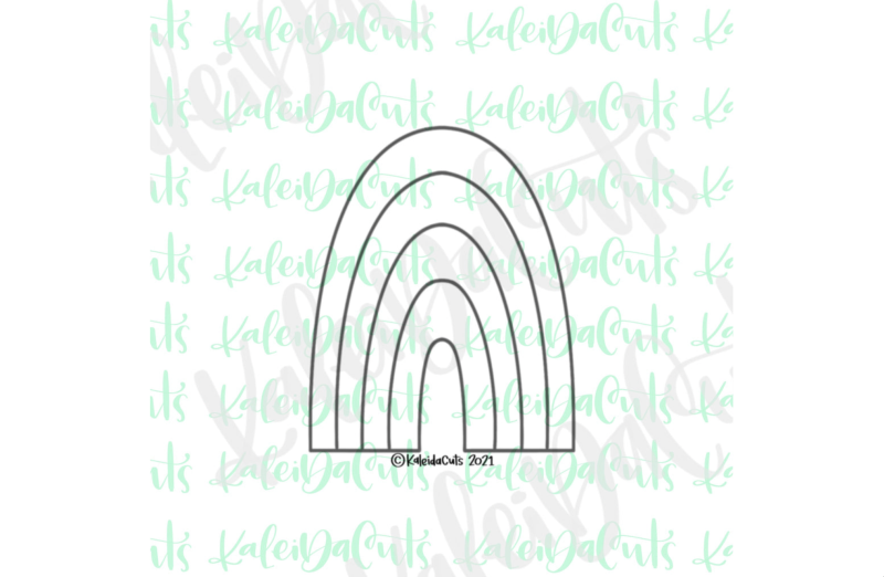 Rainbow 2021 Mini Cookie Cutter by Kaleidacuts