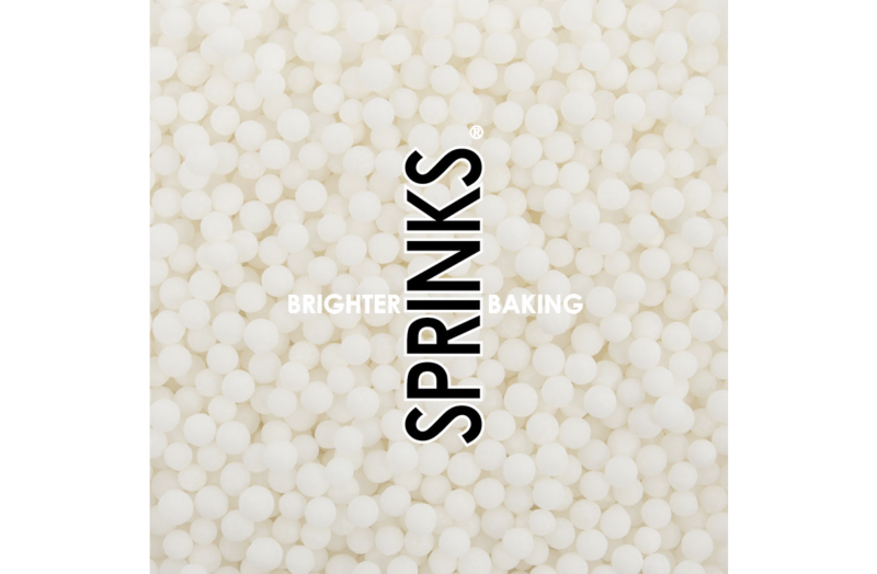 Sprinks Cachous Matte White 4mm (65g) - Image 2
