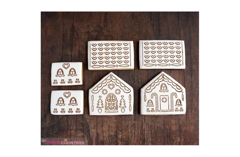Cookie Countess 462 - Gingerbread House PYO 4 Piece Stencil - Image 2