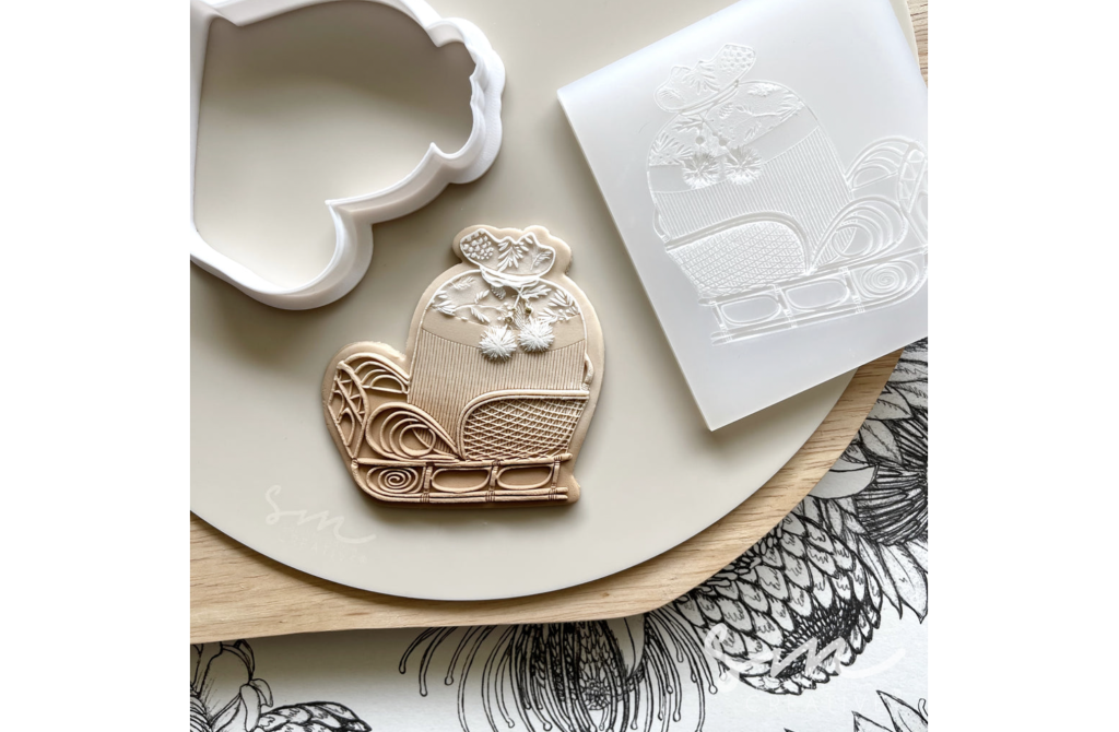 Santa Sleigh Cookie Stamp and Cutter by Sarah Maddison Miss Biscuit