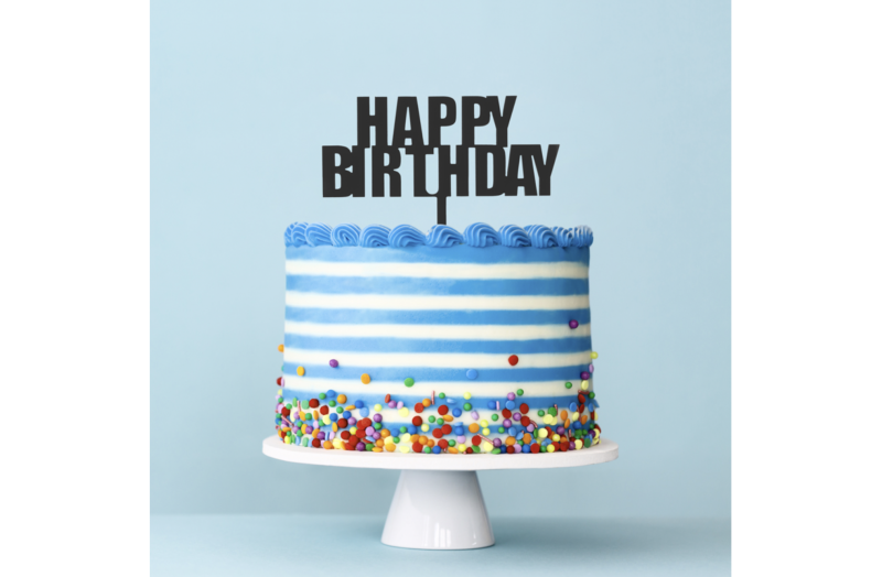 Bold Happy Birthday Cake Topper - Image 4